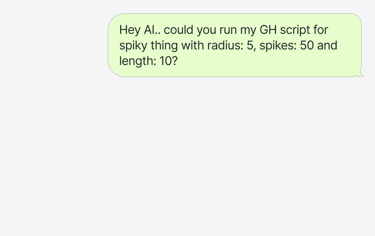 Grasshopper inside AI-Chatbot: Rhino.Compute and MCP